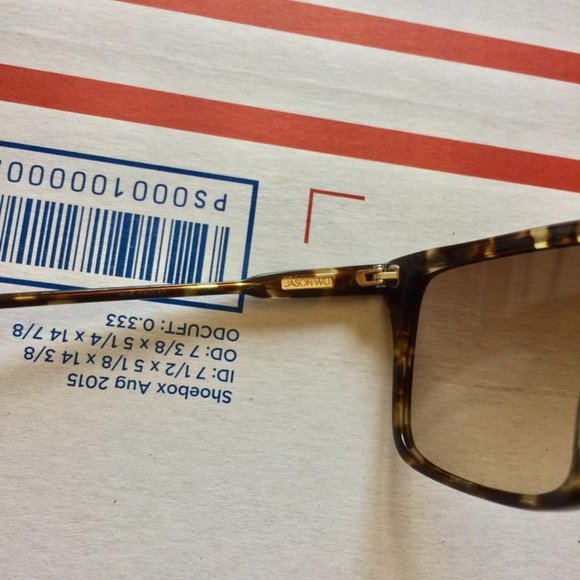 NEW Jason Wu HADLEY acetate frame tortoise gold owl logo unisex sunglasses NWOT main image 4